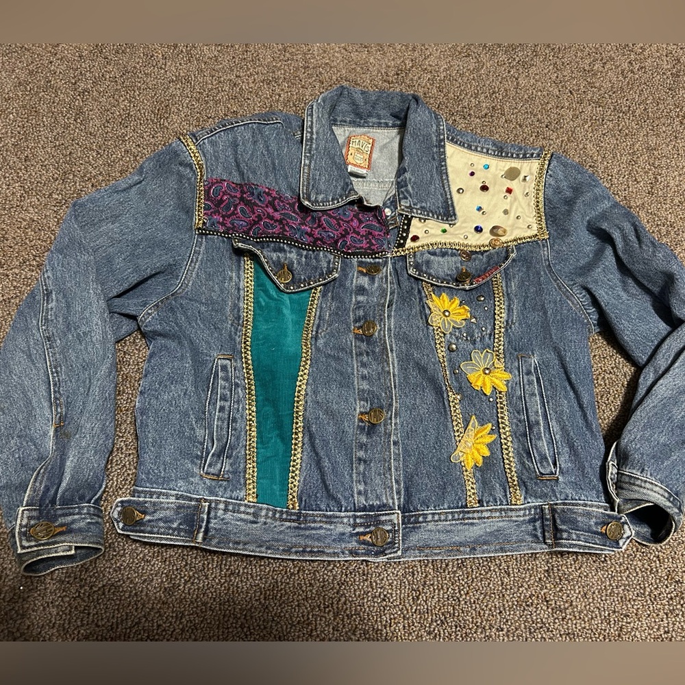 Vintage Mavis Jean Jacket Size Small